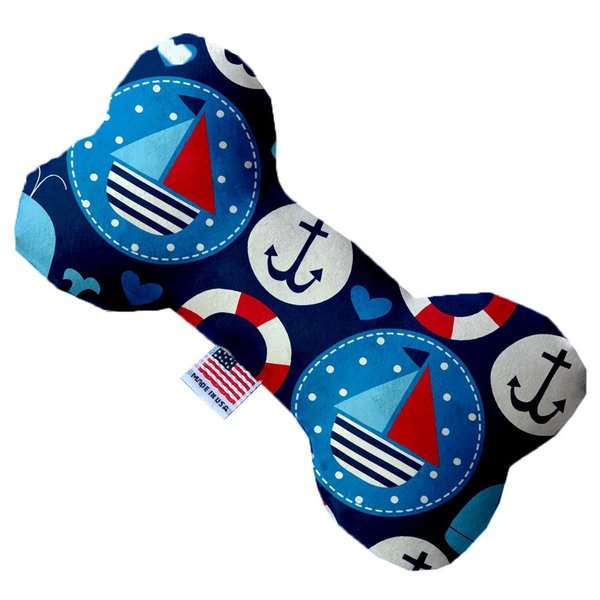Mirage Pet Products Anchors Away 8 in. Stuffing Free Bone Dog Toy 1144-SFTYBN8